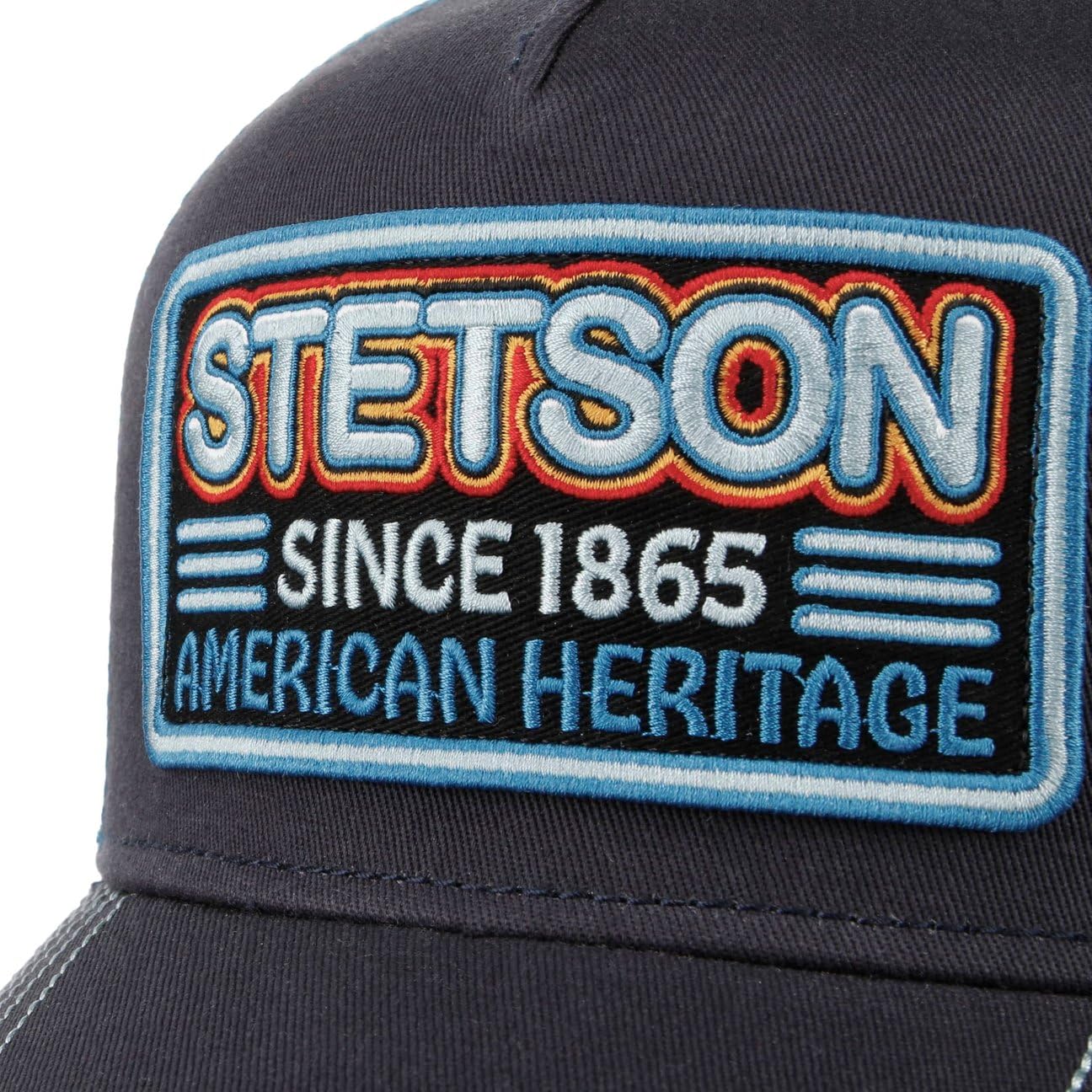 Stetson Cappellino Heritage Glow in The Dark Uomo - Trucker cap Berretto Baseball Mesh Snapback, con Visiera, Visiera Primavera/Estate Estate