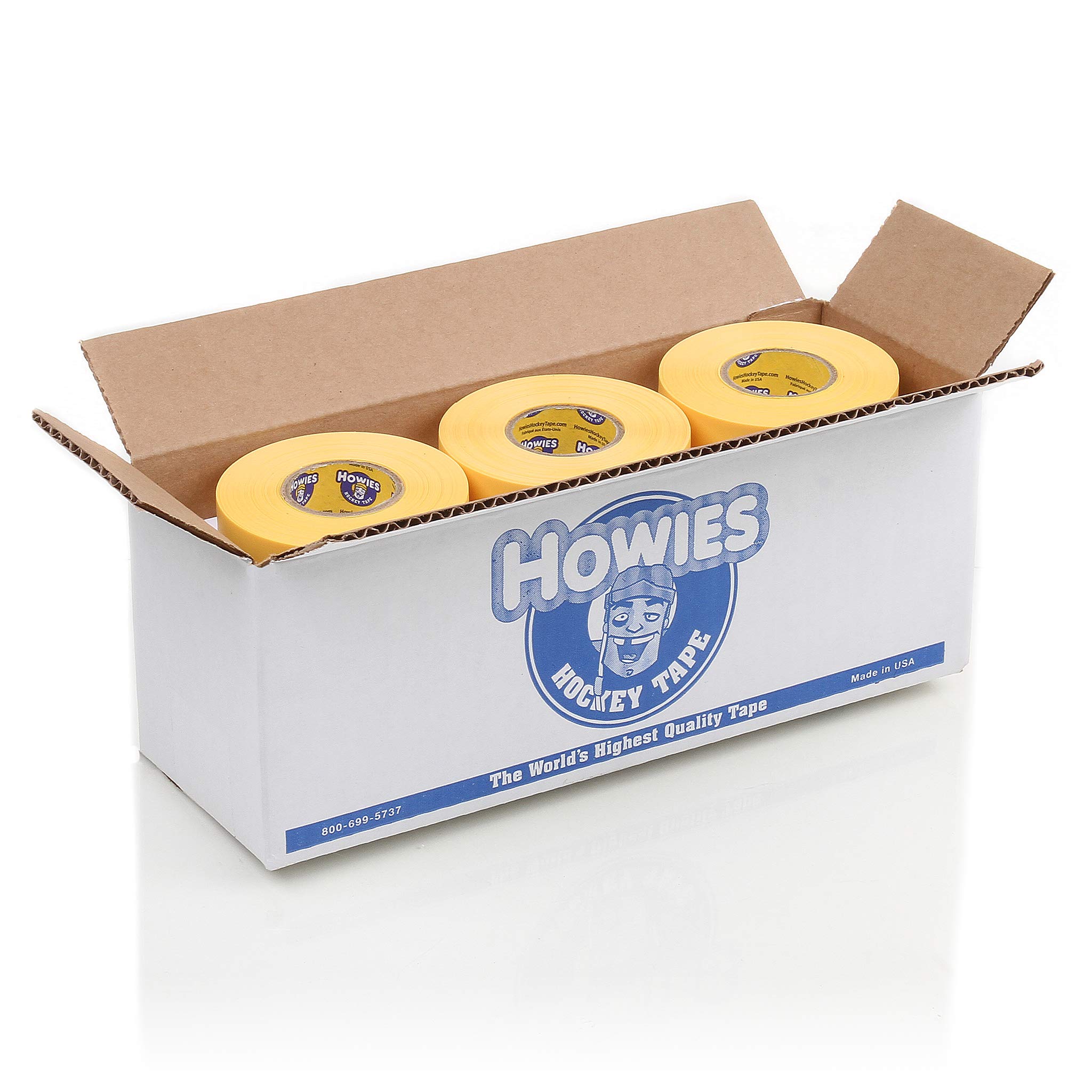 Howies Hockey Tape - Yellow Shin Pad Tape (12 Pack)