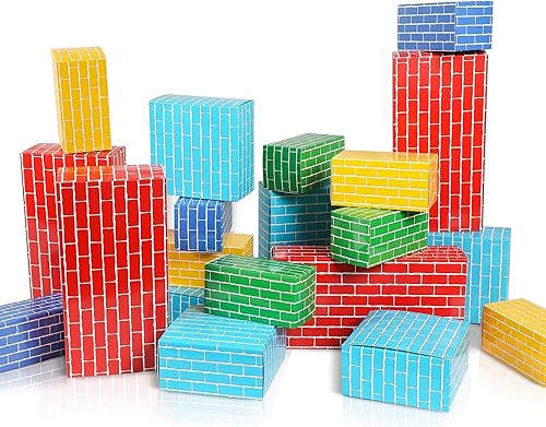 Bloques de papel de construcción de cartón, 24 bloques para personas apilables, ladrillos de papel, suministros de bloques de construcción disponible en Yaxa Guatemala