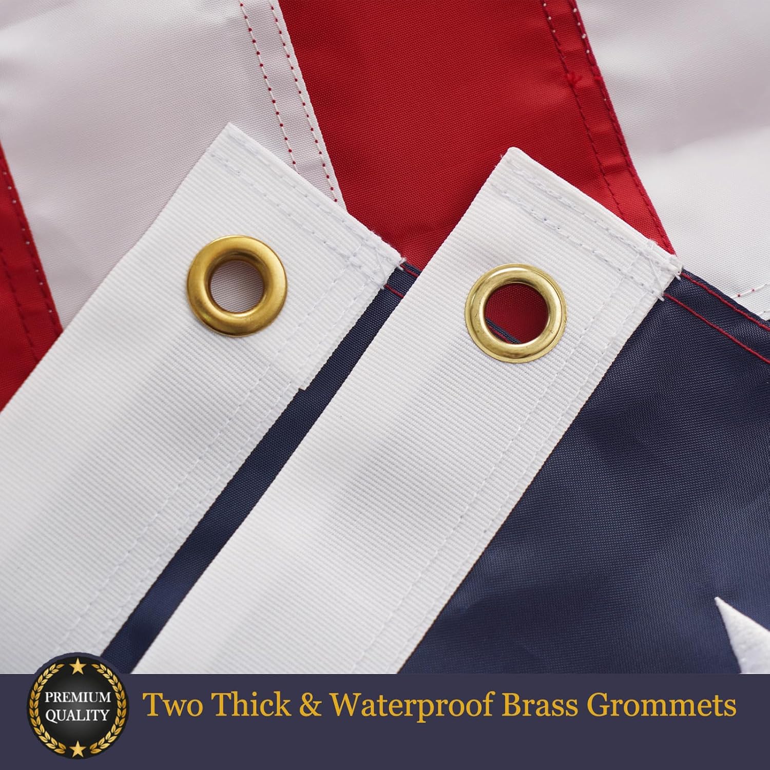 Homissor American Flag and Betsy Ross Flag 3x5 Ft Combo Pack for 250th Anniversary- Embroidered Stars US Flags 3x5 for Outside and 13 Star Colonies Flags Heavy Duty Outdoor - Image 6