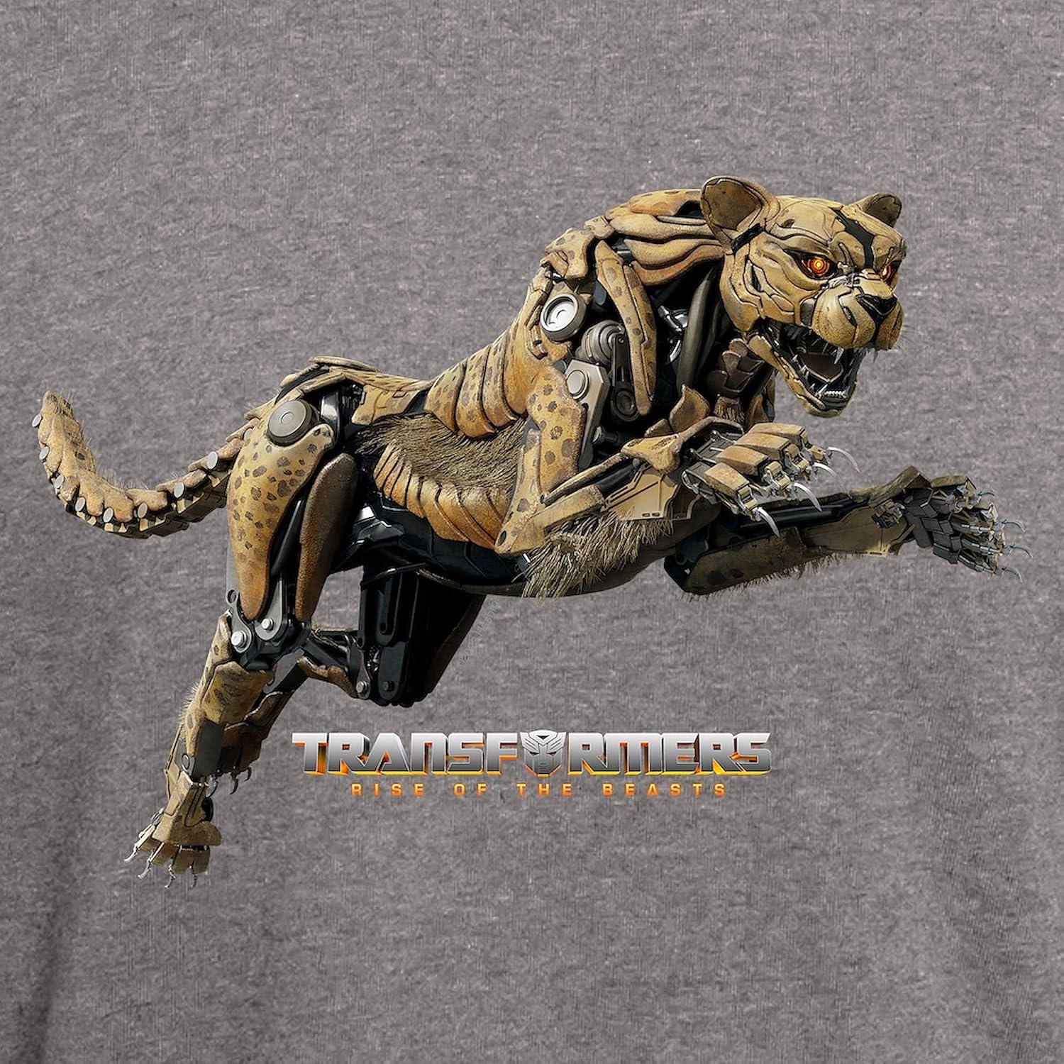 CafePress Transformers 7 Cheetor Leaping T Shirt Men's Fitted Graphic T-Shirt