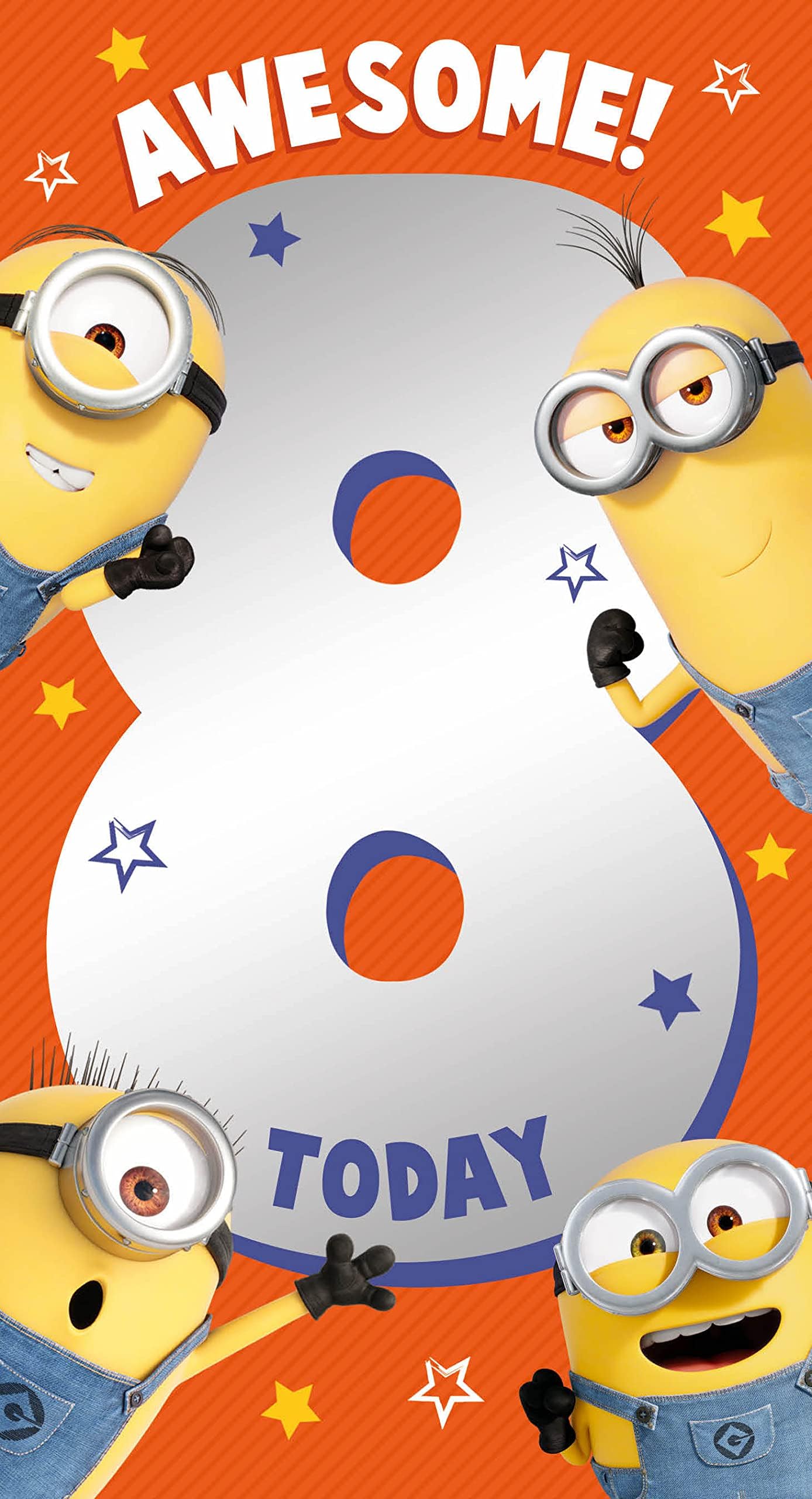 Danilo Promotions LTDDespicable Me Age 8 Birthday Card, 8th Birthday Card, Age Eight Birthday Card, Climate Pledge Friendly Card, Despicable Me Recyclable Card, Officially Licensed Birthday Card