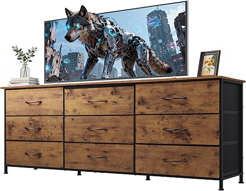 Miniatura 39 de Soporte de TV negro para TV de 45, 50, 55 pulgadas, mesa consola multimedia de TV con luces LED y estación de carga, centro de entretenimiento con 9