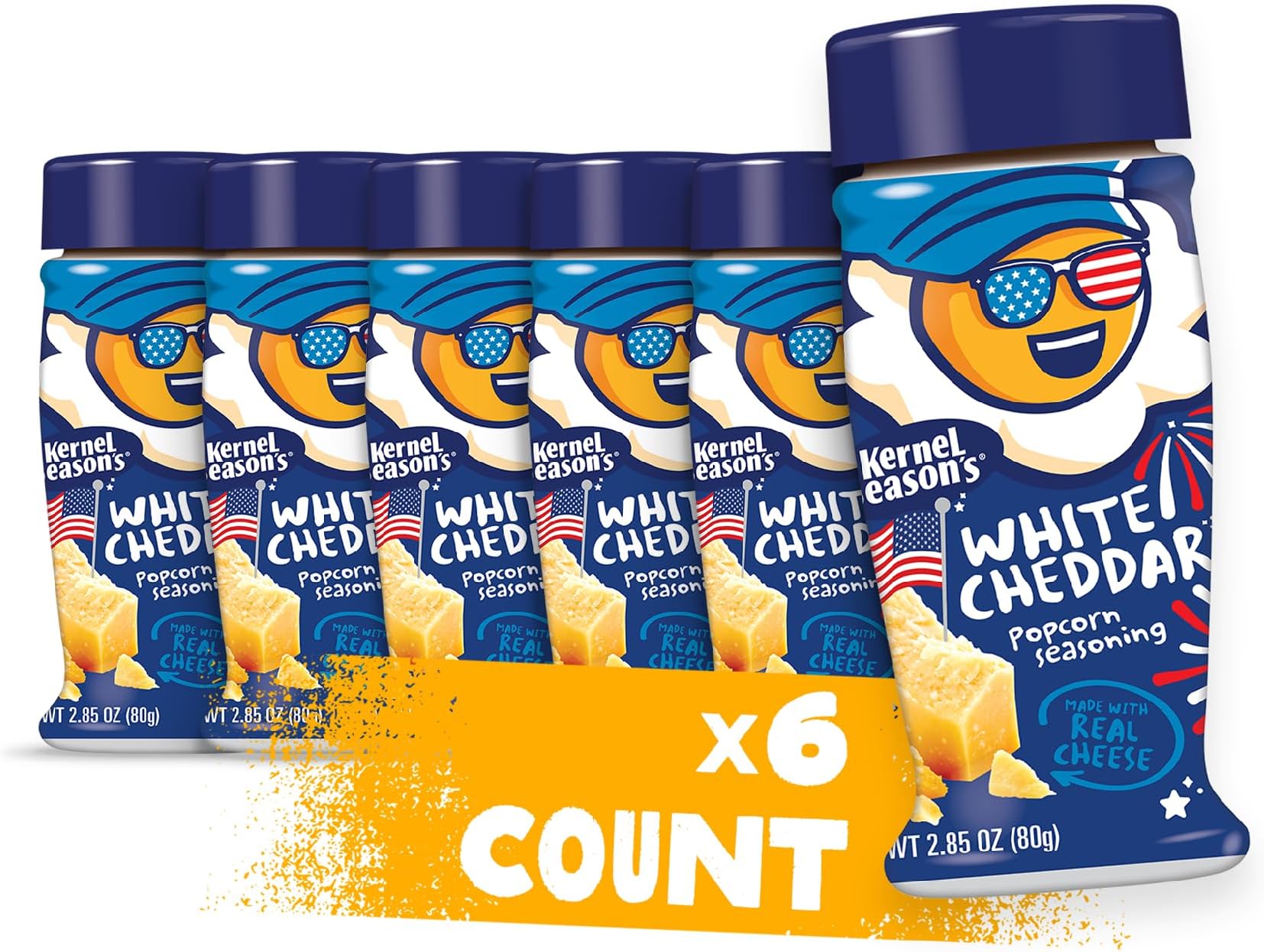 Kernel Season's White Cheddar Seasoning, 2.85 Ounce Shakers (Pack of 6) by Kernel Season's