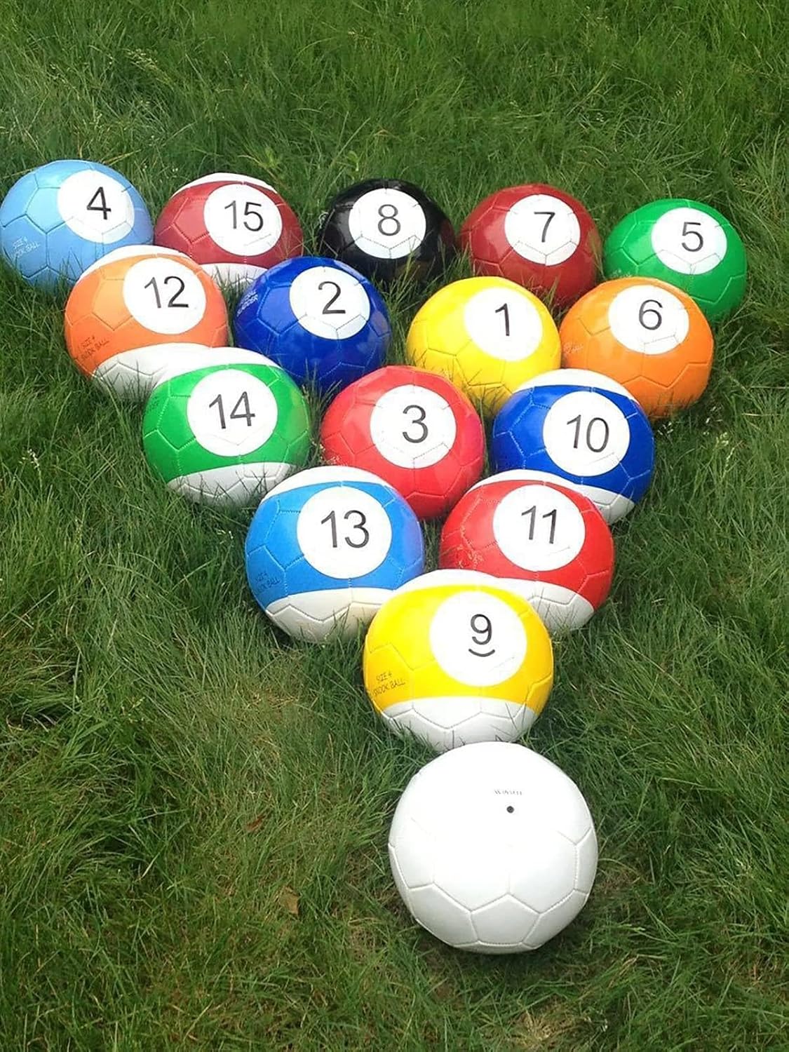 Inflatable Billiards,Huge Billiards,16 Pcs Snooker Balls,Soccer Table Game,Street Ball,Snooker Football for Kids,Junior,Adults Outdoor or Indoor Sports