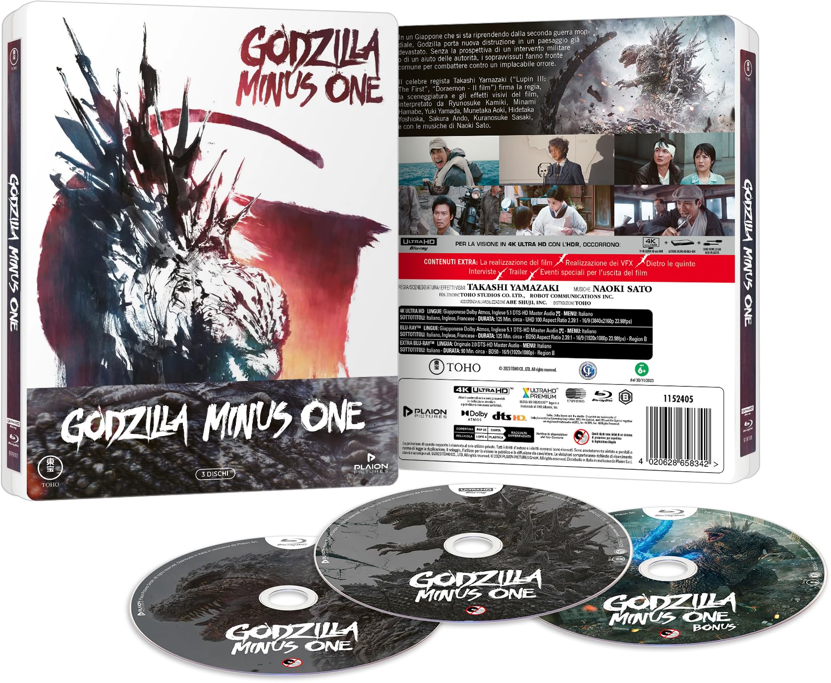 Godzilla Minus One (Steelbook 4K UHD + 2 Blu-ray)