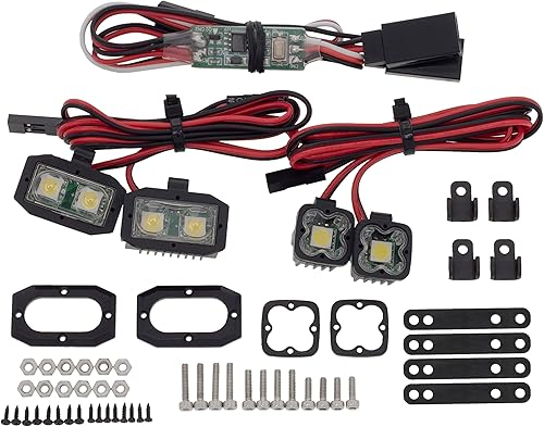 Miniatura 2 de DKKY - Luces LED para automóvil a control remoto, escala 110, accesorios para Axial SCX10 90046 Traxxas TRX4 TRX6 Wraith RR10 MST Redcat Gen8