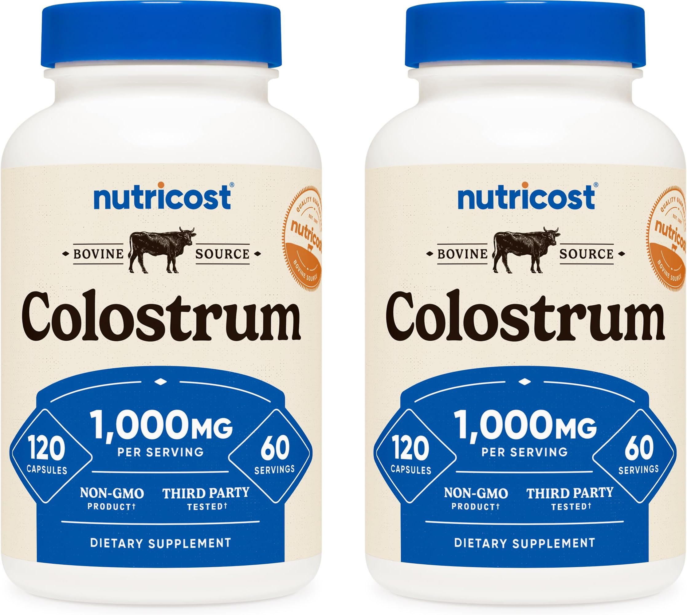 Colostrum 500mg, 120 Caps (2 Bottles)