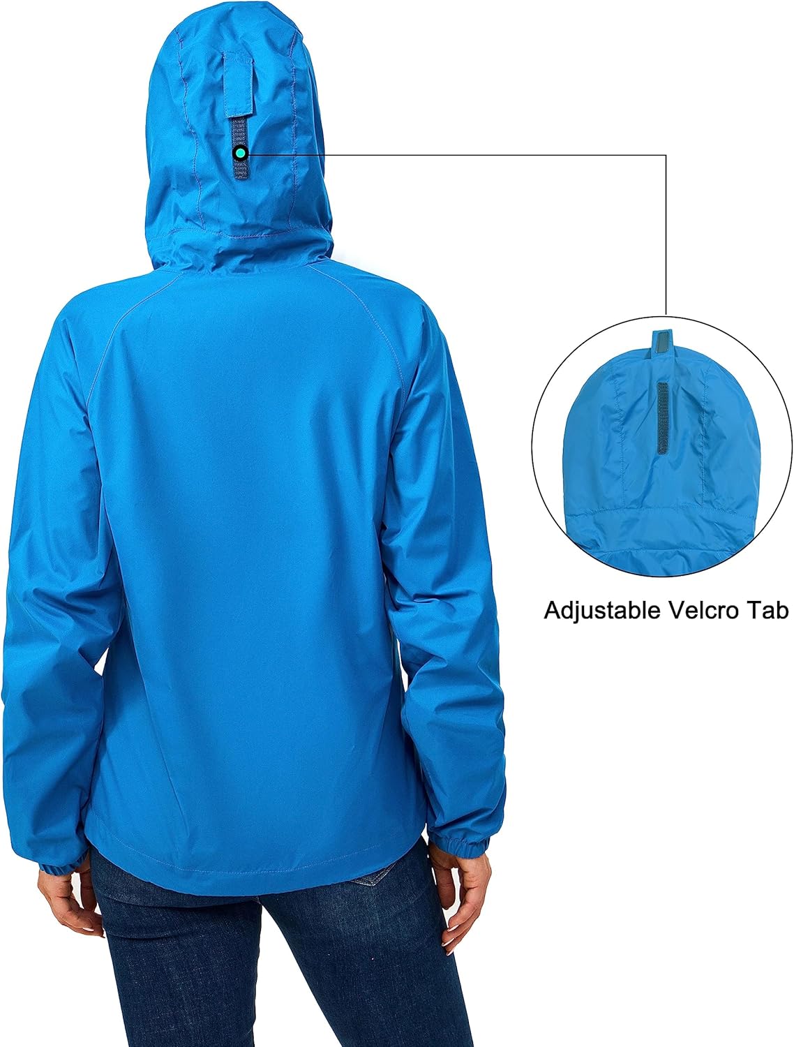 Little Donkey Andy Women's Lightweight Windbreaker Zip Up Windproof Outerwear Jacket for Hiking Travel Cycling