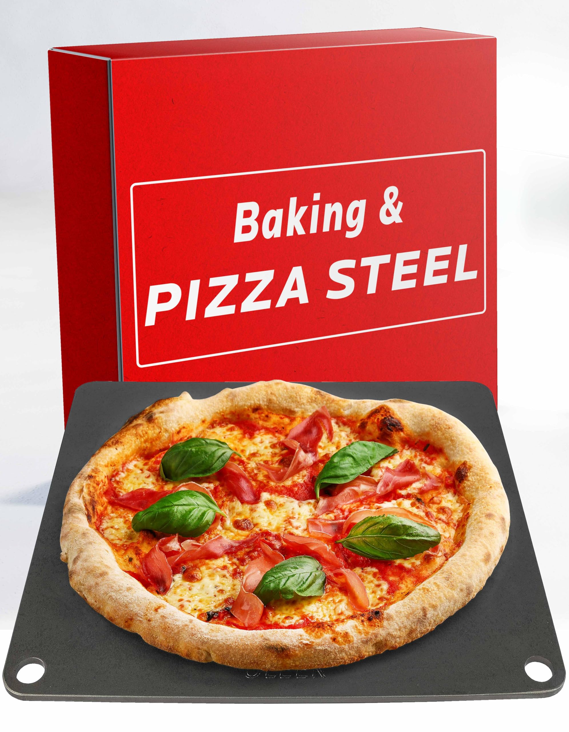 Photo 1 of OLEEK Pizza steel Sheets for oven - Metal baking steels sheets for oven - Pizza steel 16x13.4 inches - Steel pizza stone for oven - Baking's steels pro pizza - Baking's stone for oven