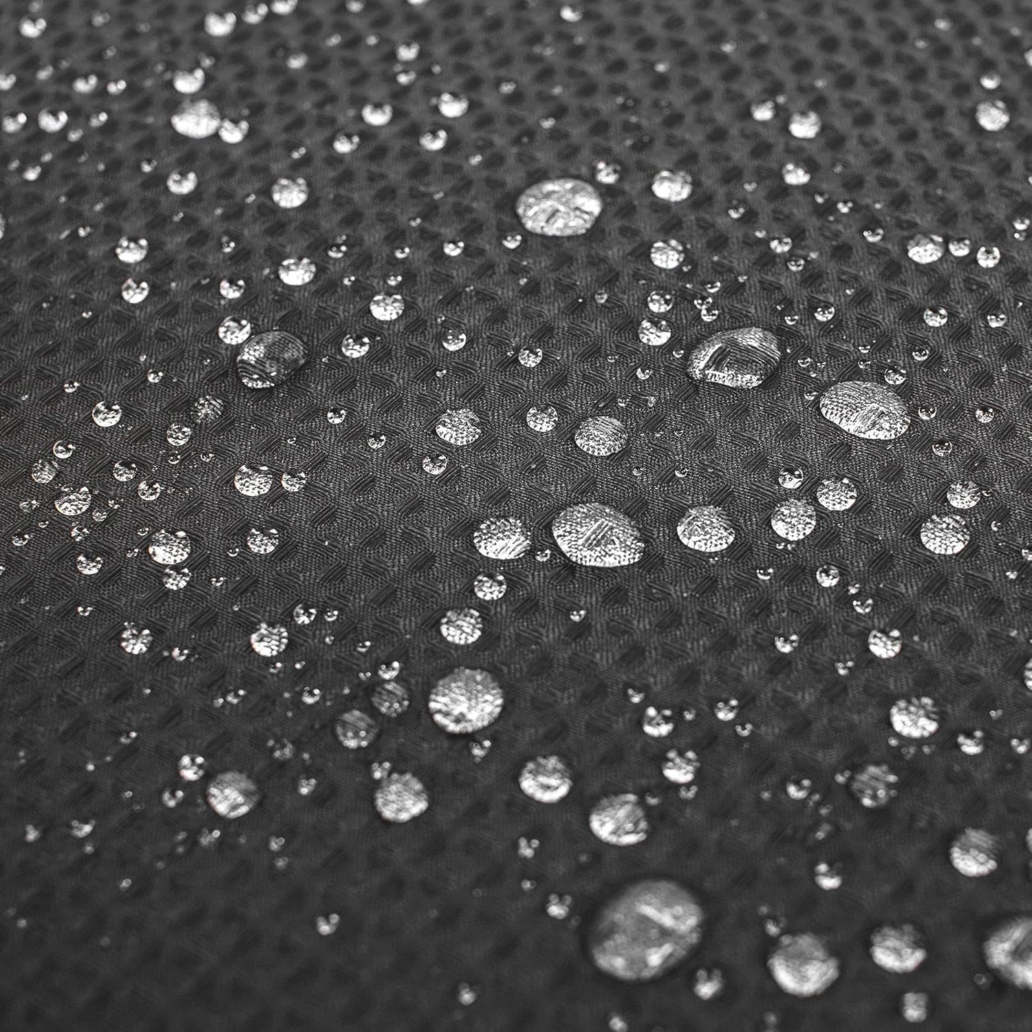 River Dream Heavyweight No Hooks Required Dotted Waffle Weave Shower Curtain with Snap in Liner - 71W x 74H,Hotel Grade,Spa Like Bath Curtain,Graphite Grey