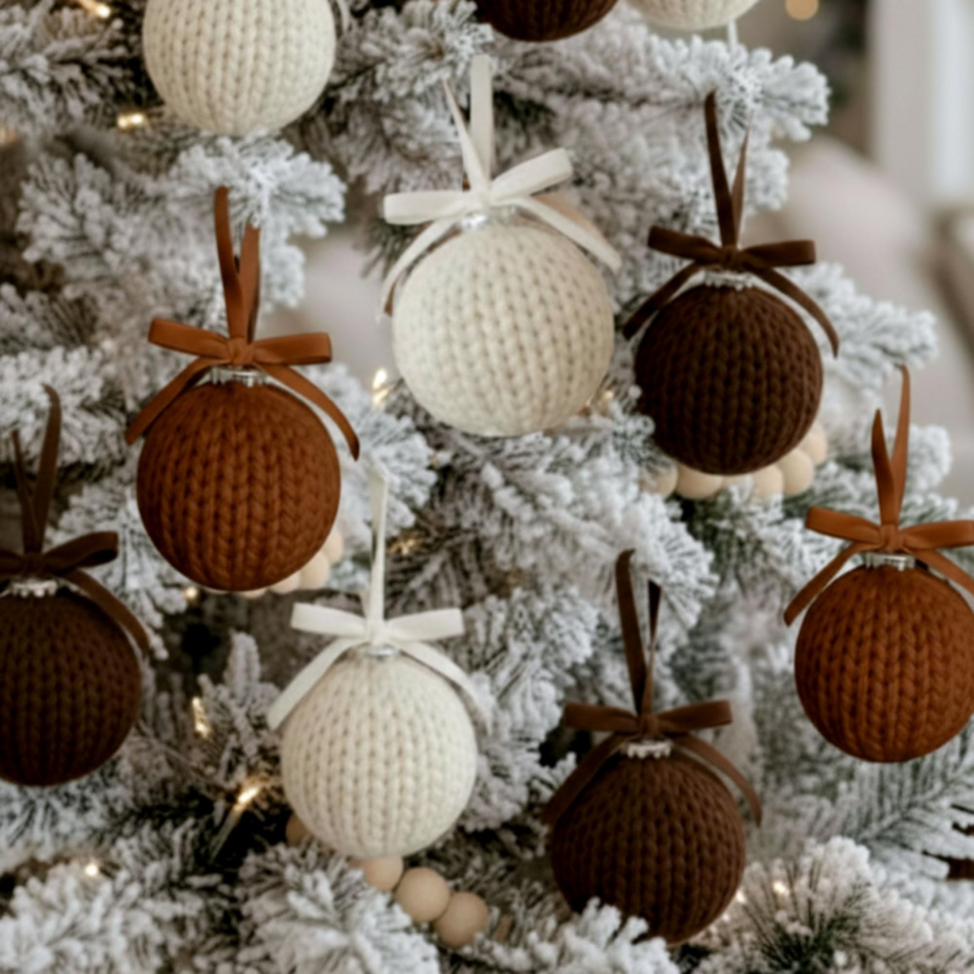 cheap times  natal design オーナメント Amazon.com: Suncalla 12 Pcs Neutral Christmas Crochet Ball