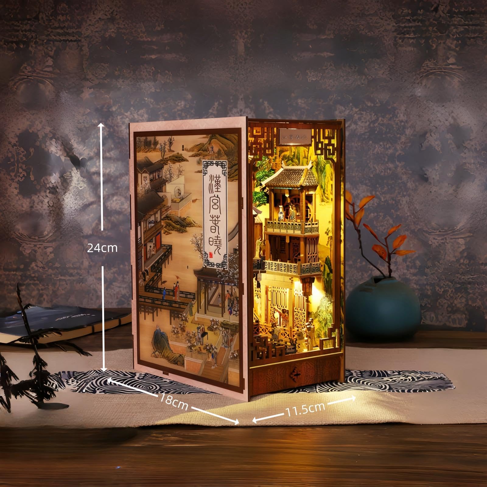 Chińska klasyczna tradycyjna kultura DIY Book Nook (Han Palace Spring)