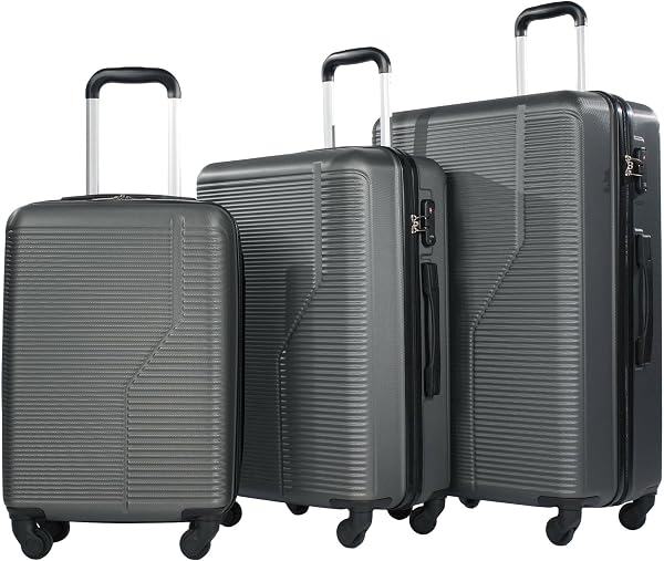 3 Piece Luggage Set Hardside Expandable Suitcase with Spinner Wheels, TSA Lock, Lightweight ABS Luggage for Travel 20/24/28 Inch - 1