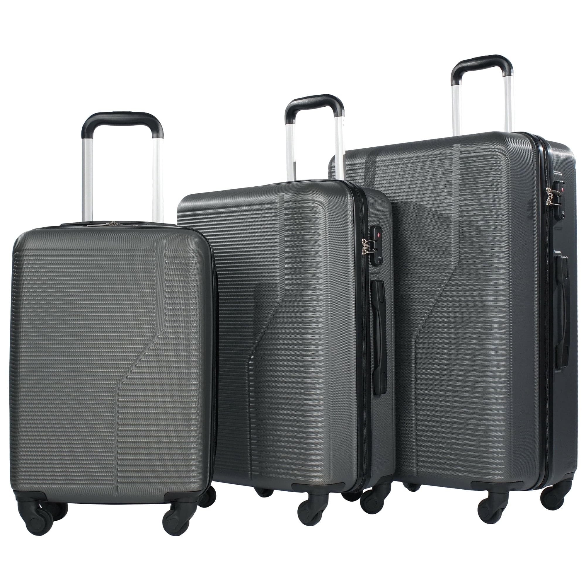 3 Piece Luggage Set Hardside Expandable Suitcase with Spinner Wheels, TSA Lock, Lightweight ABS Luggage for Travel 20/24/28 Inch