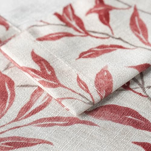 Miniatura 6 de VOGOL Cortinas de Niveles para Ventanas Pequeñas, Hojas Rojas Tratamiento Decorativo de Ventana Corta para Habitación de Niños Café Cocina Baño, 30