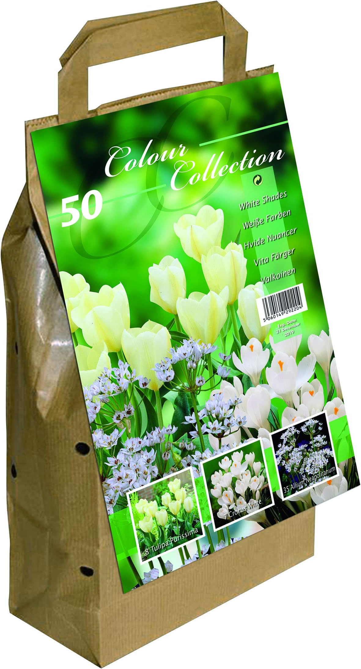 Colour Collection Spring Flower Bulbs - White (Pack of 50)