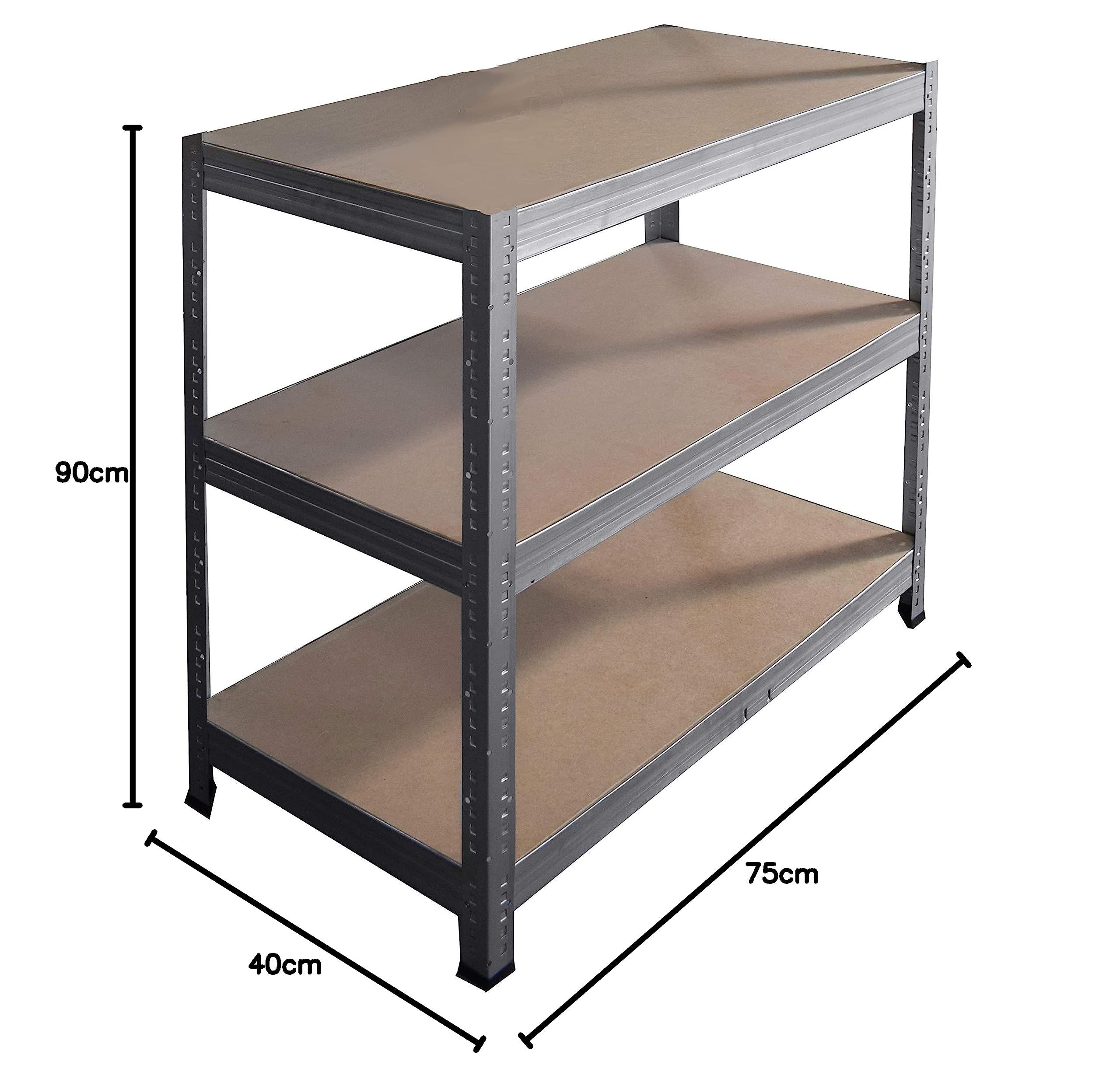 Scaffale Metallico 100x100x40 Cm Con 3 Ripiani - Capacità Di Carico 175 Kg Per Garage, Cantina O Officina - Foto 5