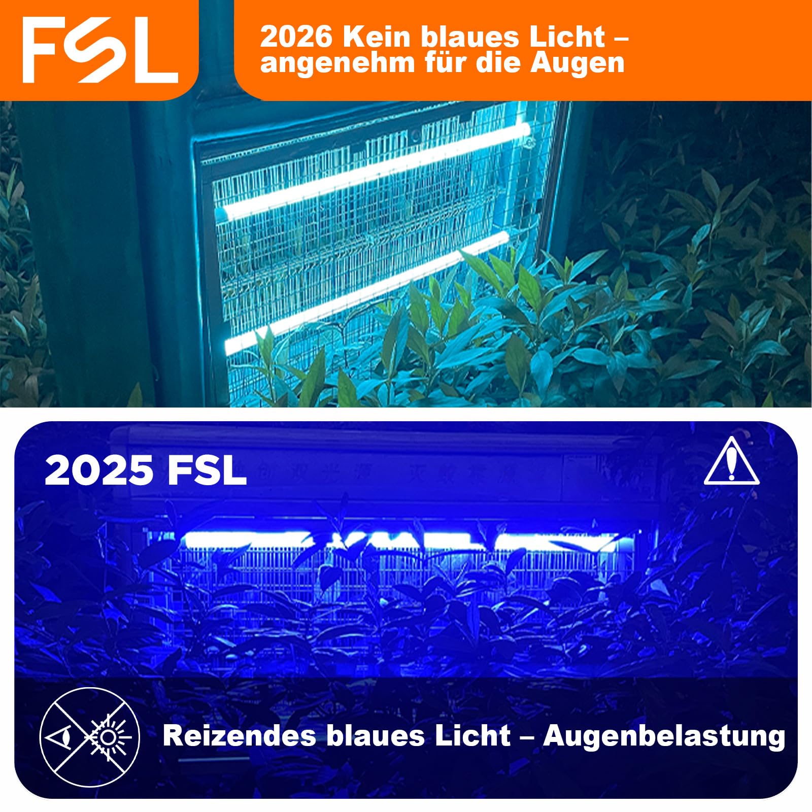 FSL BL T8 10W Ersatzlampen 20W Fliegenfalle, 13" 365nm UV 6er-Pack | Schmalband-Spektrum 365nm-Breite Kompatibilität-Geringe Lichtabnahme
