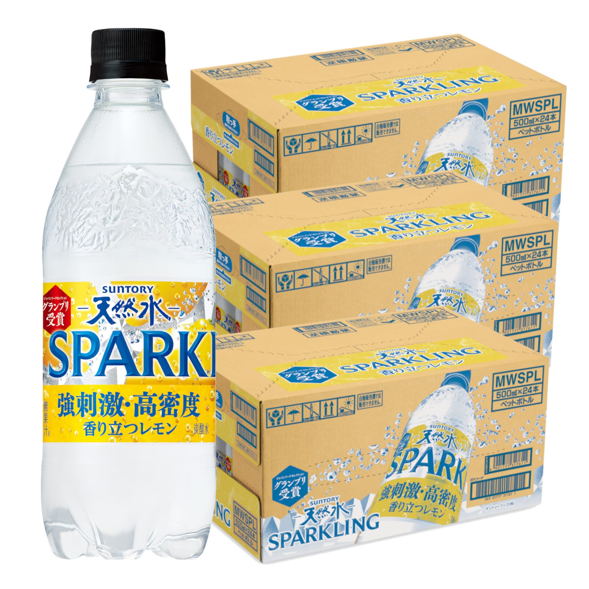 Amazon.co.jp: [炭酸水]サントリー 天然水 スパークリングレモン 500ml