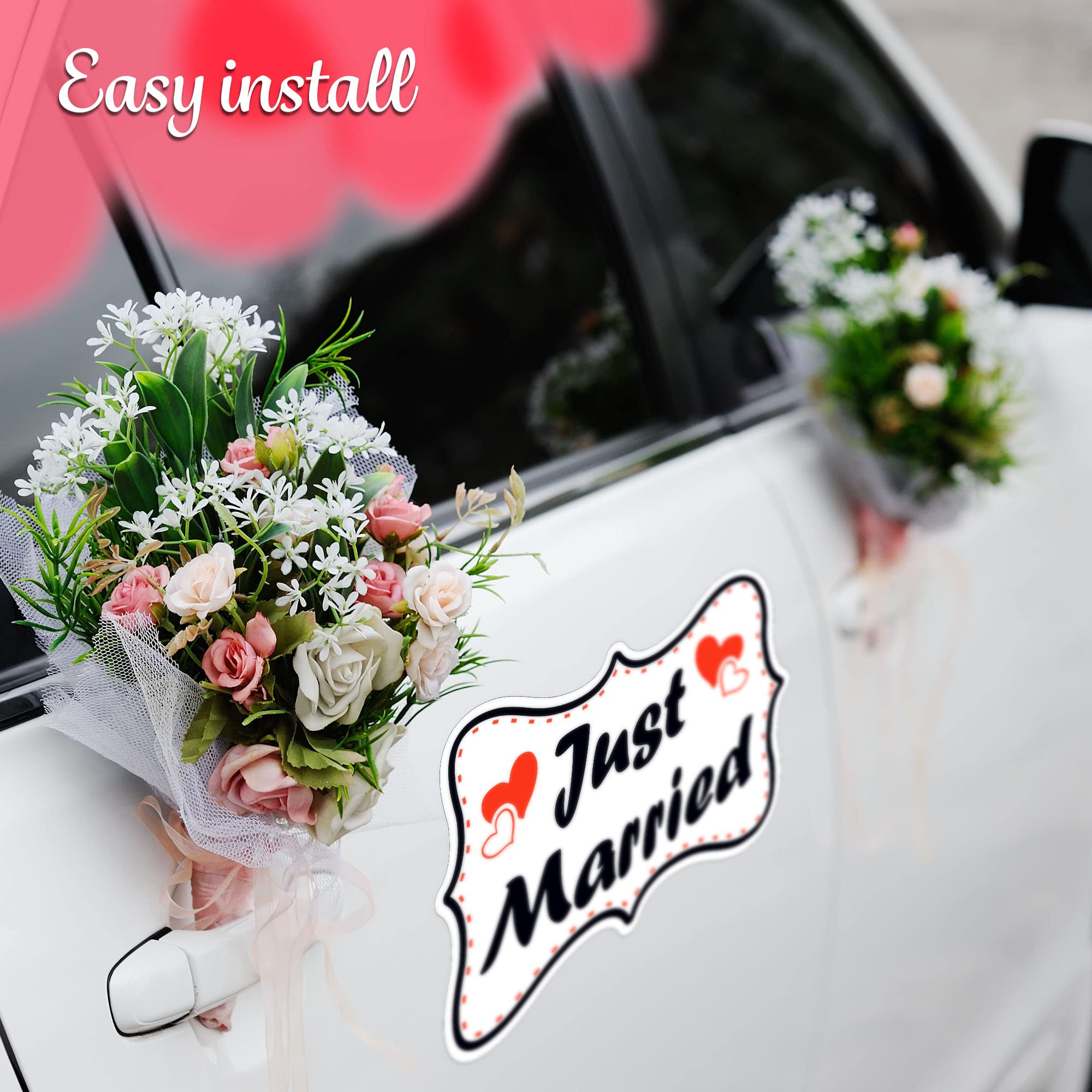 Targa 'Just Married' 30x20 Cm - Decorazione Per Matrimonio, Feste E Photobooth - Idea Regalo Per Sposi - Foto 8