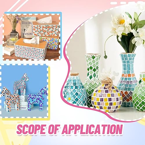 Miniatura 3 de JAOJAO Pegamento de mosaico, azulejos de mosaico para manualidades, lechada de mosaicos, impermeable, a prueba de humedad, para baño, cocina, todas