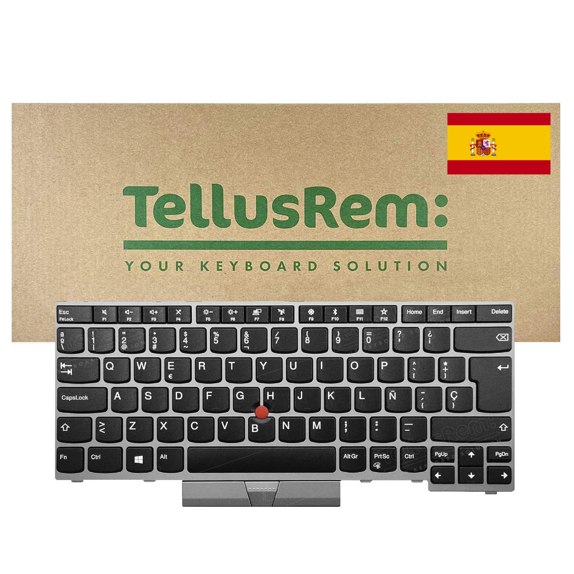 Teclado de respuesto Español sin retroiluminación para Lenovo Thinkpad T480s, T490, E490, L480, L490, L380, L390, L380 Yoga, L390 Yoga, E490, E480