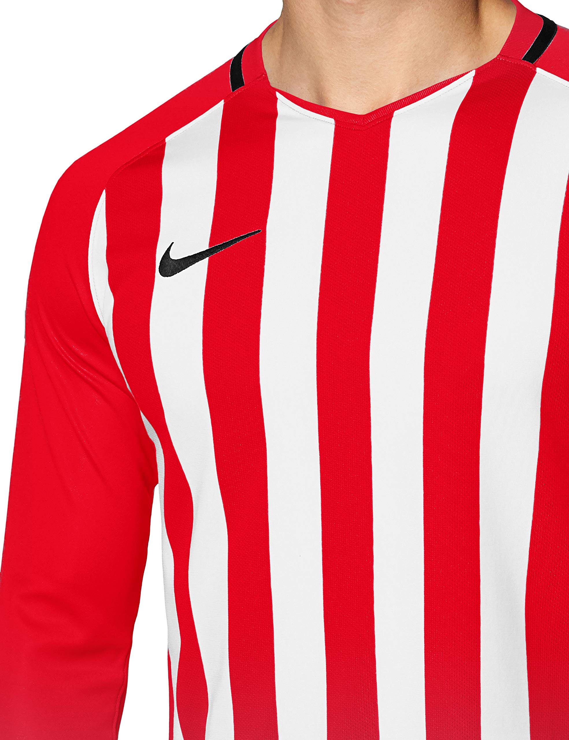Nike Men Men's Striped Division III Football Jersey Long Sleeved T-Shirt, Black/White/(Black), Large - Image 4
