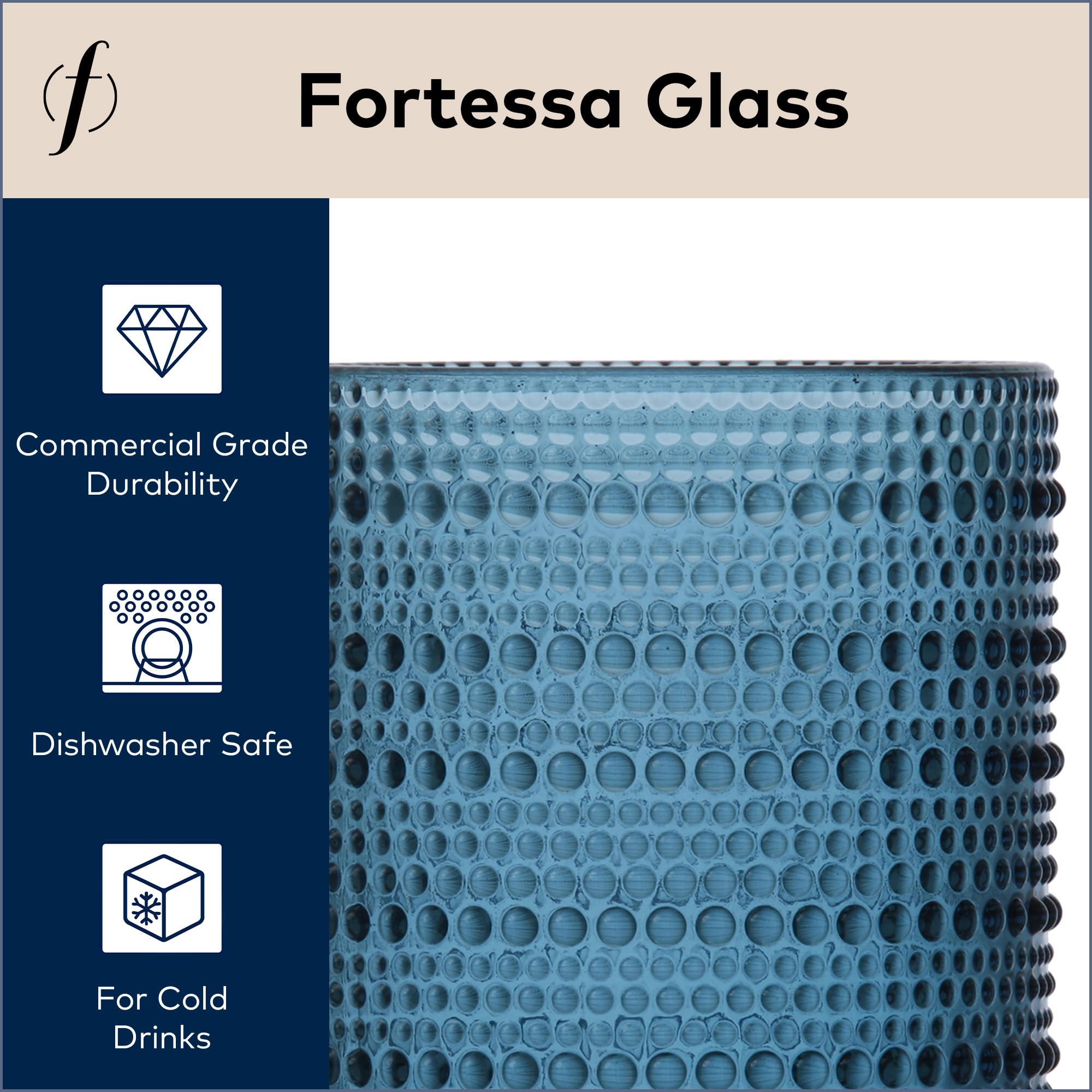 Amazon.com | FORTESSA Jupiter Beaded Hobnail Glass Vintage Themed