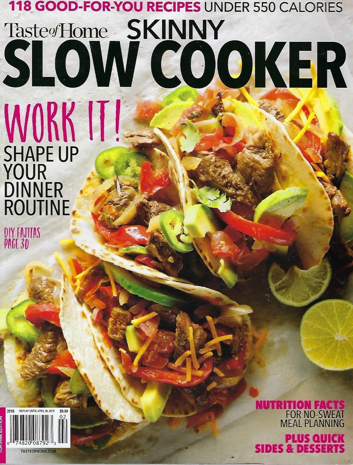 Taste of Home Skinny Slow Cooker Magazine Spring 2018