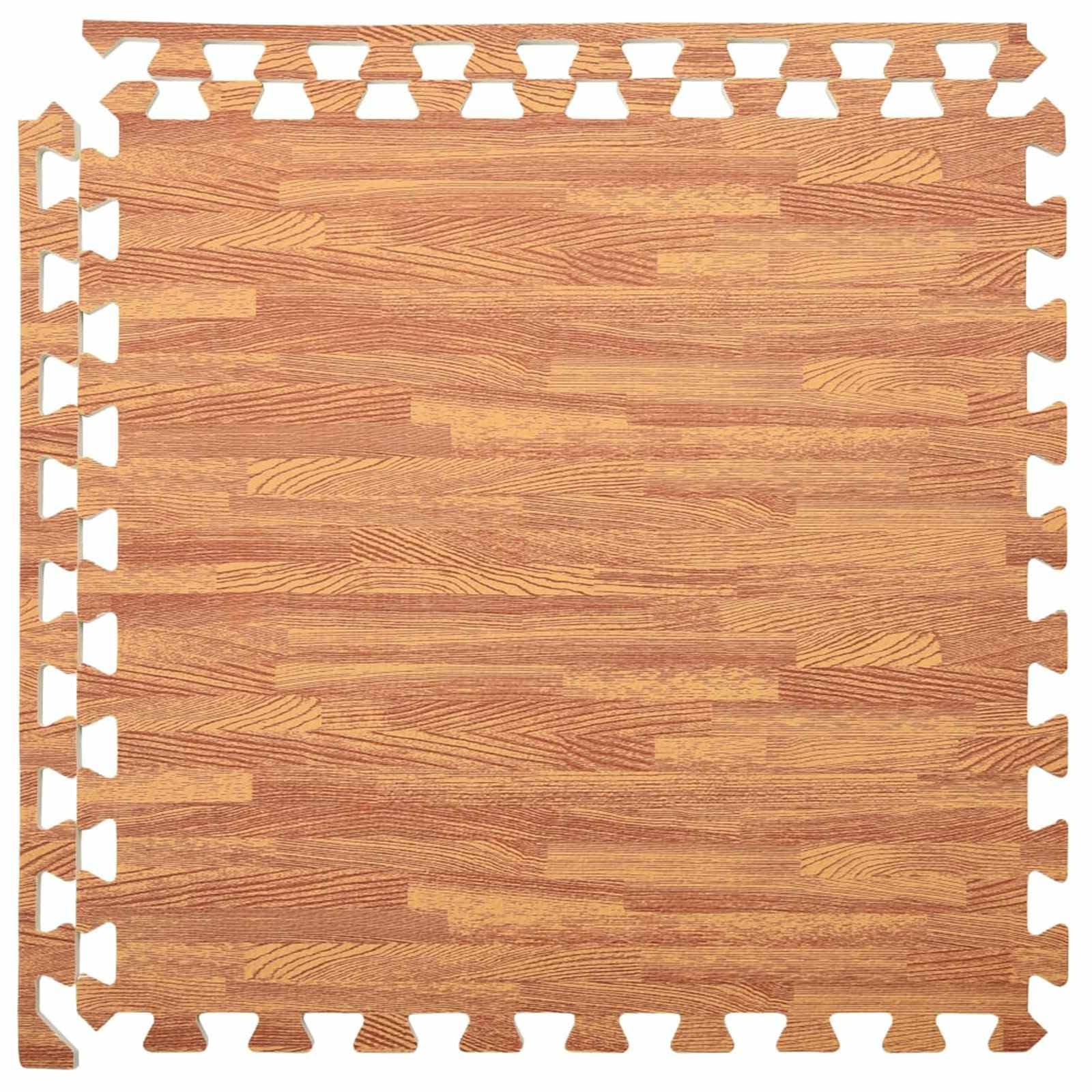 Alfombra de suelo para piscina, 6 unidades, aspecto de madera, 4,32 m², espuma EVA, resistente al agua, para piscina y jacuzzi, base antideslizante con acolchado grueso, diseño de azulejos de fácil
