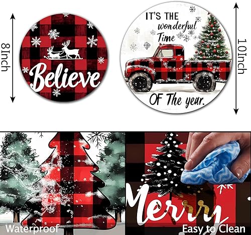 Miniatura 120 de Juego de 4 fundas redondas familiares para quemadores de estufas, 2 piezas de 8 pulgadas y 2 piezas de 10 pulgadas, fundas para quemadores de estufa