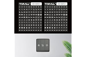 TOMALL 200Pcs White Vinyl Light Switch Labels