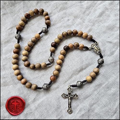 Miniatura 5 de Wood Rosary - Elegantly Handmade Wooden Bead and Bronze Rosary Catholic or Christian Gift Rosaries