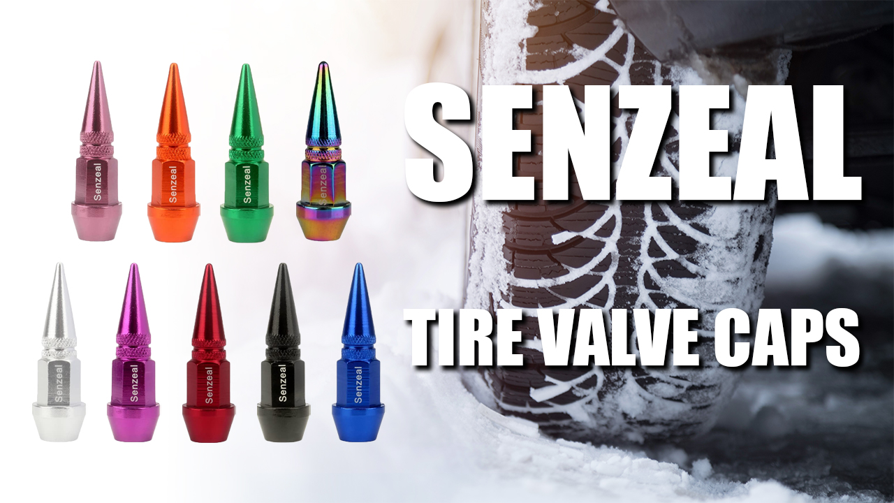 Amazon.com: Senzeal 5X Long Spike Valve Caps Aluminum Car Tire
