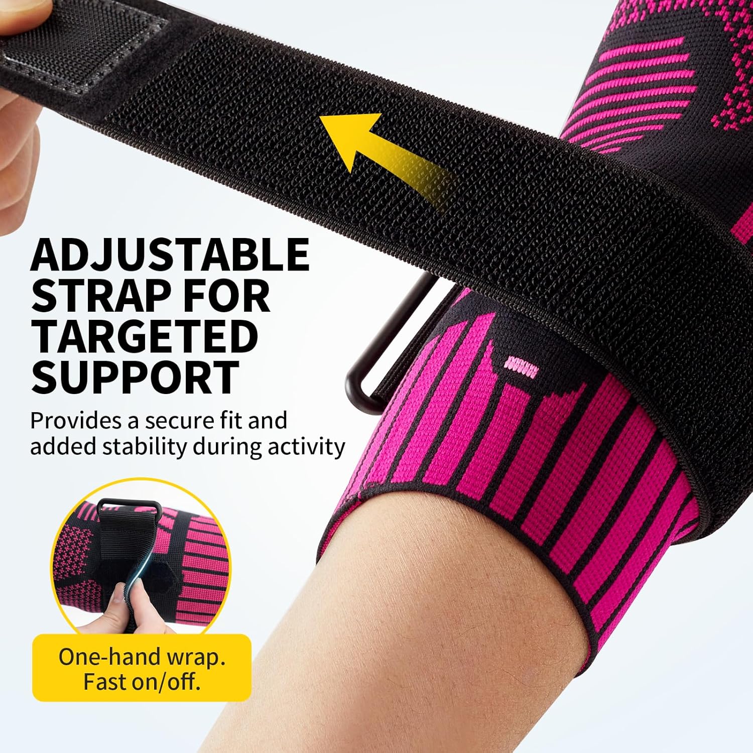 CAMBIVO 1 Pair Tennis Elbow Support Sleeve With Dual Gel Pads for Targeted Forearm Support, Elbow Brace with Adjustable Strap for Tennis Elbow, Golfer's Elbow, Sports and Daily Wear
