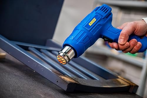 Kinzo Hot Air Dryer - 230 V - Blue - 350 to 600 °C - 2 Heat Settings - Colour Burner - 8