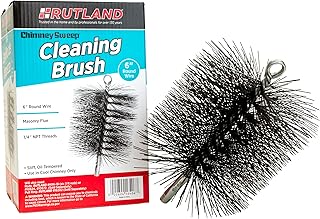 Rutland Products 16406 6-Inch Round Chimney Cleaning Brush, Red