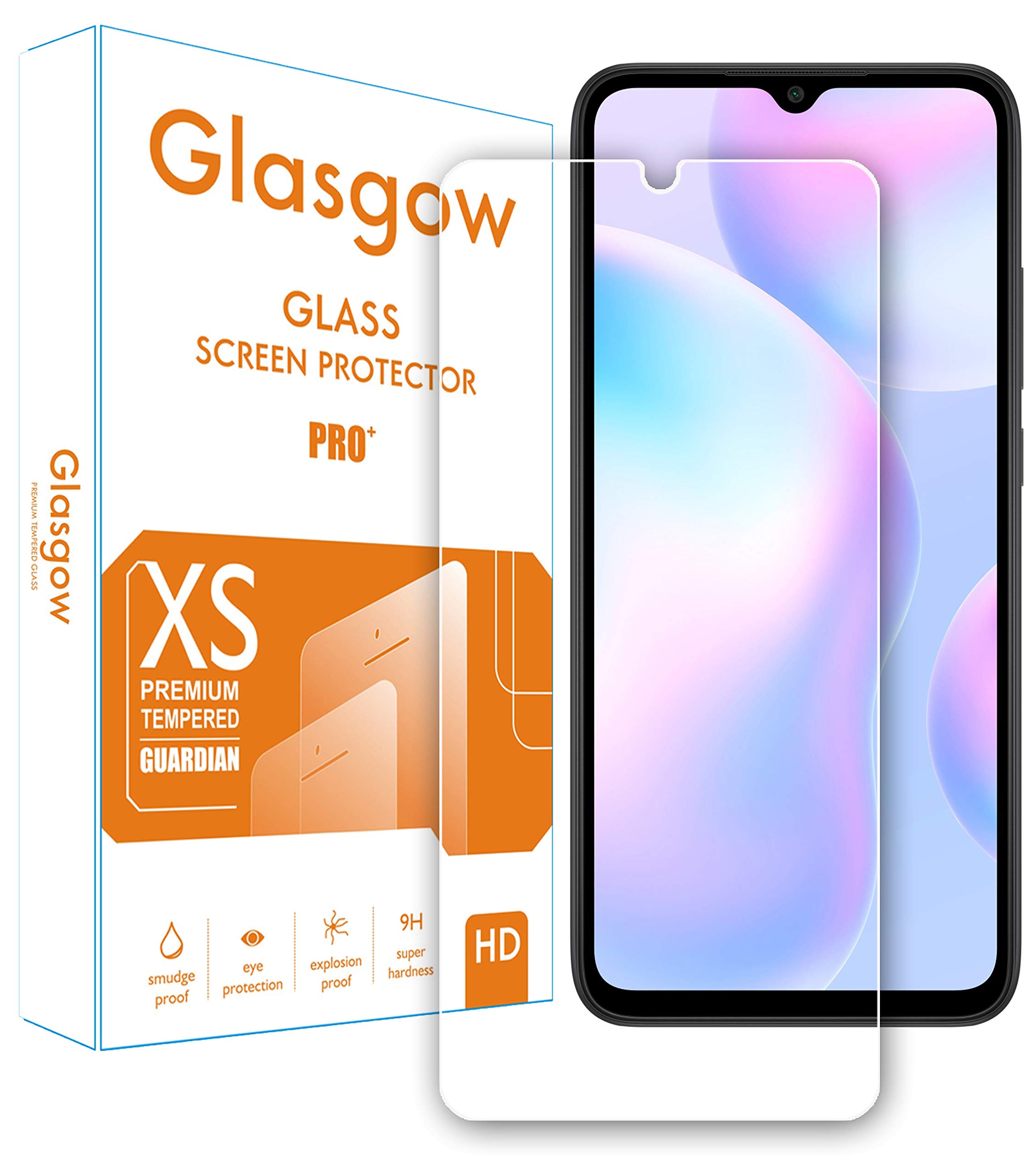 Glasgow Screen Protector for Mi Redmi 9 Prime [Tempered Glass Guard] [Gorilla] Easy Installation [Anti FingerPrint] (B08K2L7JQP) Amazon Price History, Amazon Price Tracker