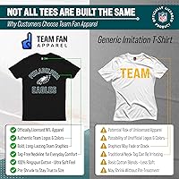 Vista 2 de Team Fan Apparel - Camiseta para el día del juego de la NFL para adultos, hecha de mezcla de algodón, sin etiquetas, semiajustada, da rienda suelta