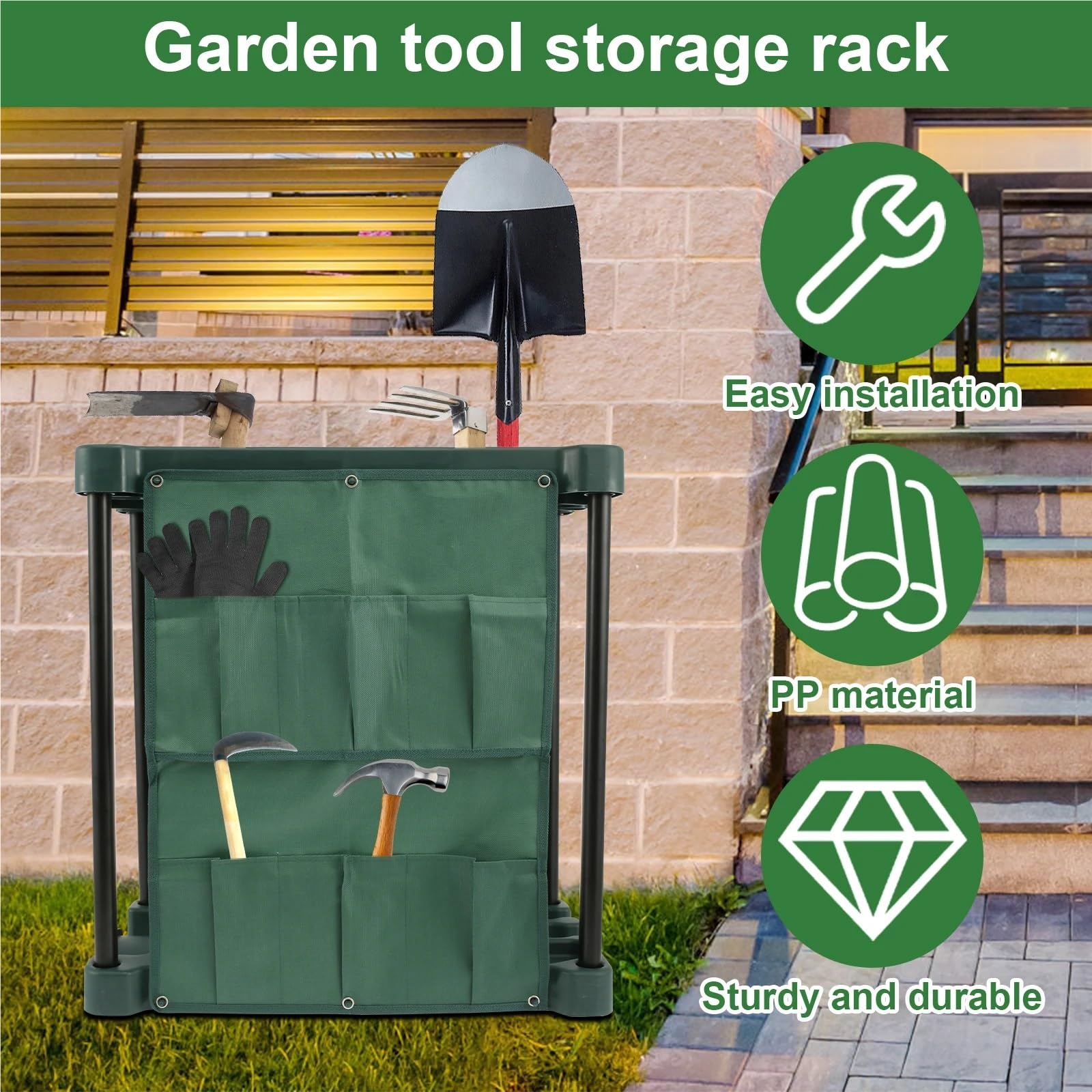 Gartengerätehalter Großer Gartenwerkzeug-Organizer, Leichtbau, Bauernhof-Werkzeug, Haushalts-Mehrzweckständer