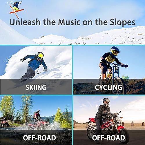 Miniatura 8 de Altavoces para Casco de Esquí, Auriculares Estéreo Inalámbricos para Esquí, Auriculares Bluetooth Verdaderamente Inalámbricos Drop-in con Botones de