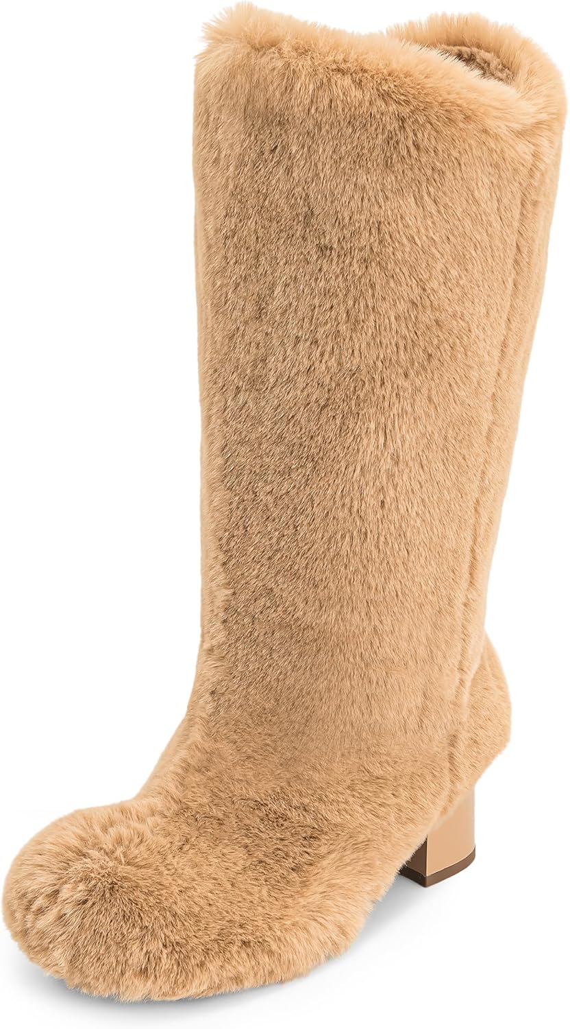 JW PEI Women's Isabella Slouchy Faux Fur Boots