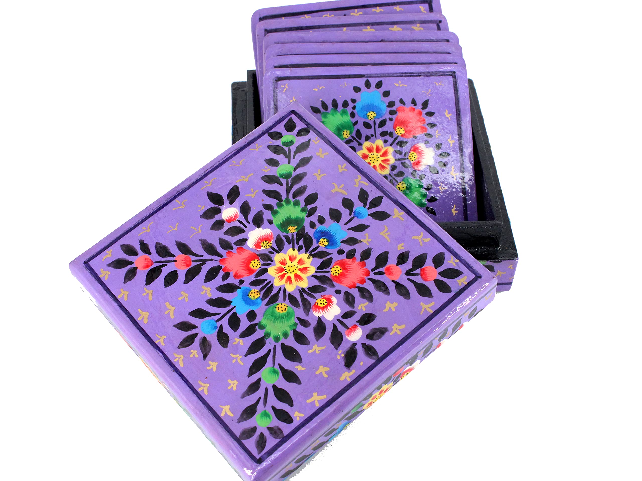 A.Peer Paper Hand Printed with Kashmir Paper Mache Work Made of Paper Pulp