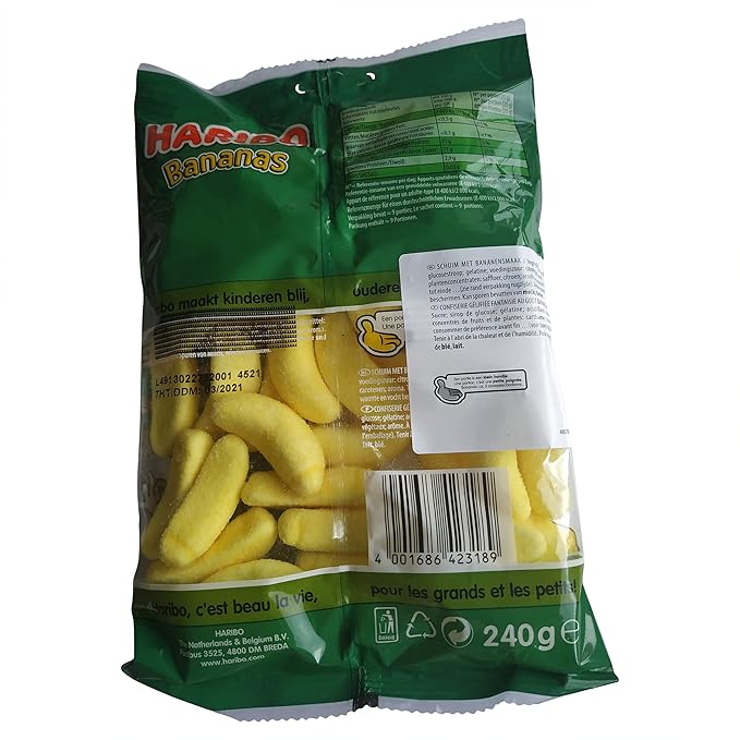 Haribo Bananas Caramelo de Banana 8.46 oz miniatura 4