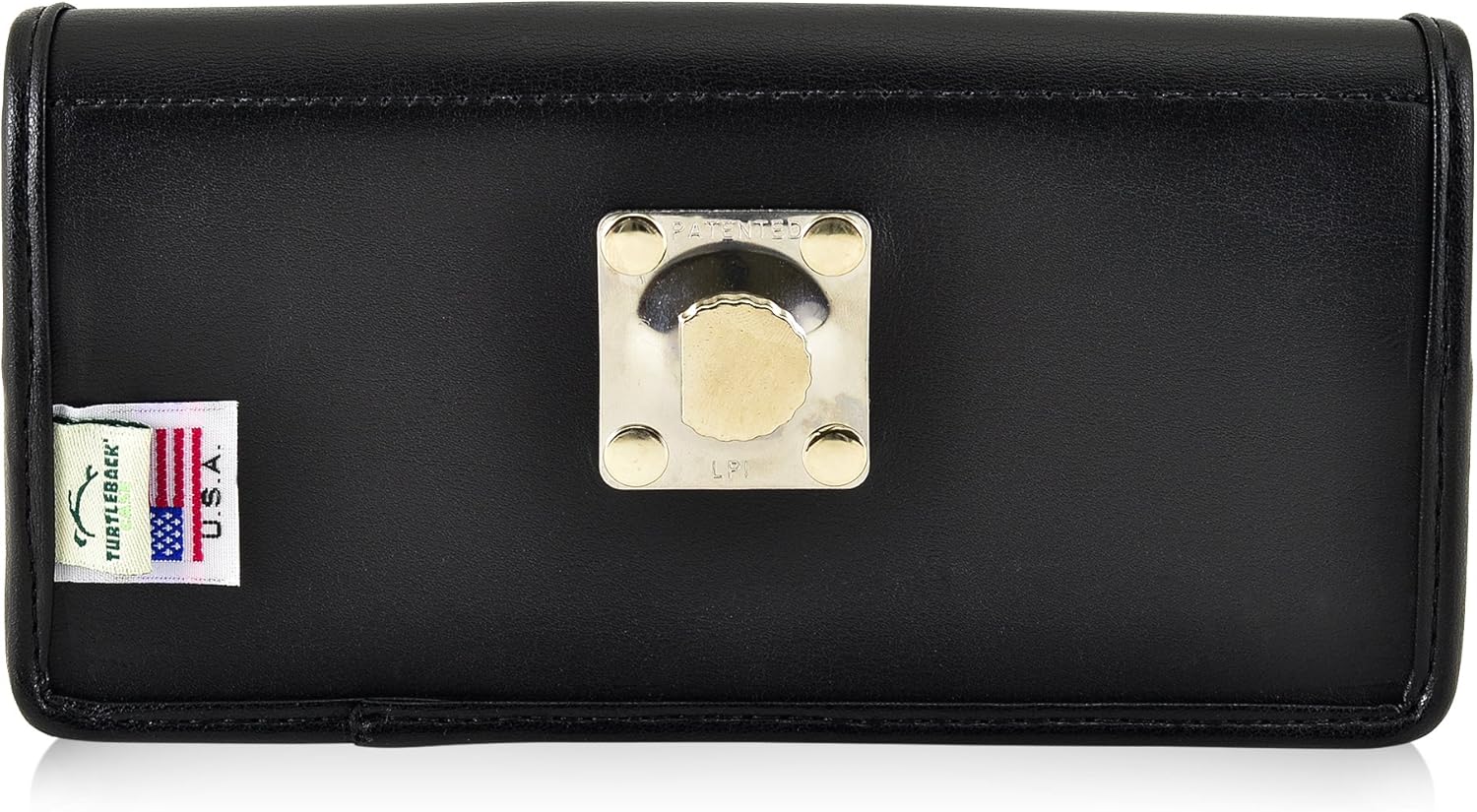 Turtleback Belt Case Compatible with Samsung Galaxy S8 Plus + Fits w/OB Defender or Bulky Cases, Black Holster Leather Pouch with Heavy Duty Rotating Ratcheting Belt Clip Horizontal