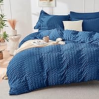 Vista 23 de HYMOKEGE - Funda de edredón gris oscuro tamaño King, juego de funda de edredón de sirsaca ultra suave de 3 piezas con cierre de cremallera, juego