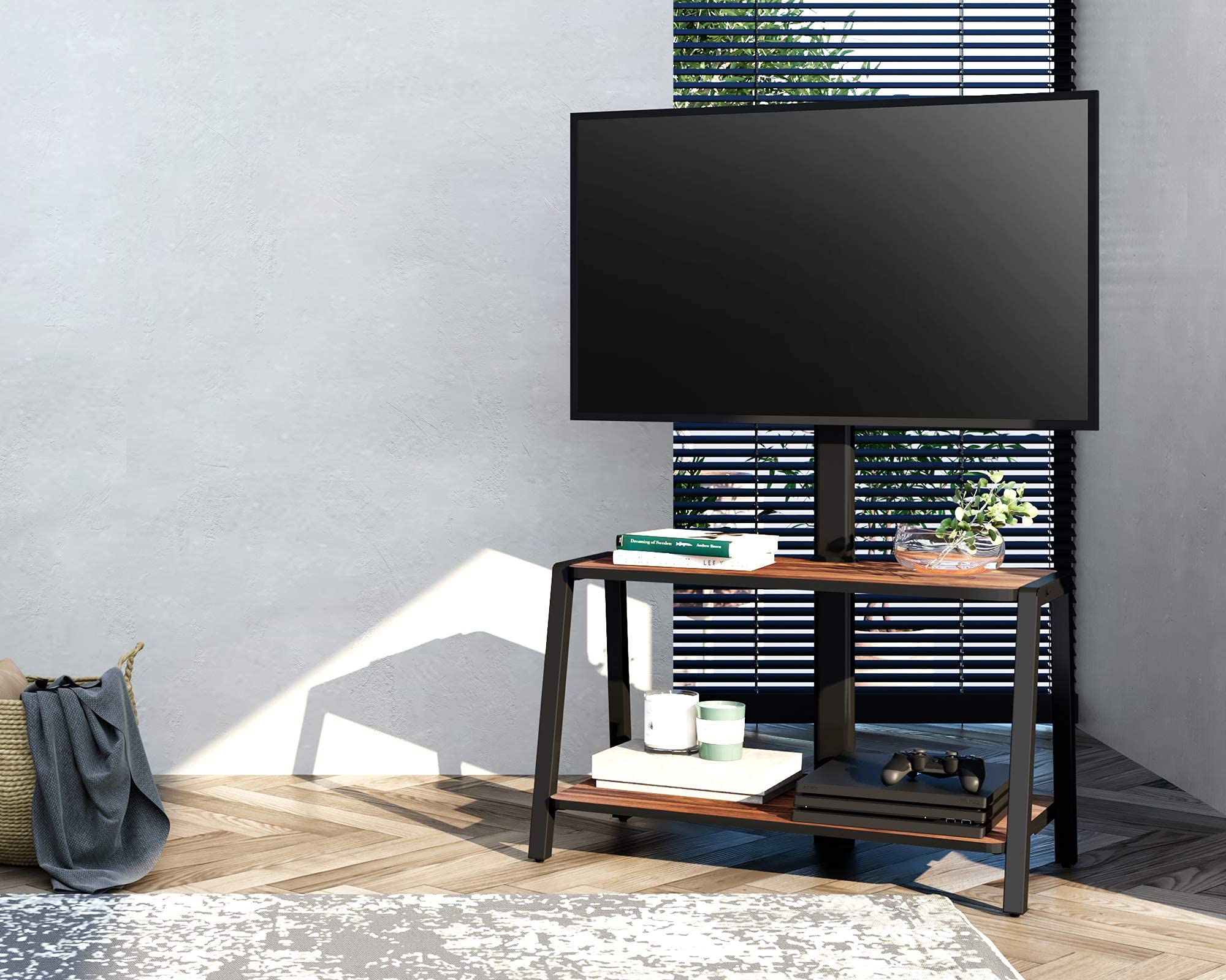 Buy FITUEYES Wood TV Stand with Mount for 3255 inch TVs, 2 Tier