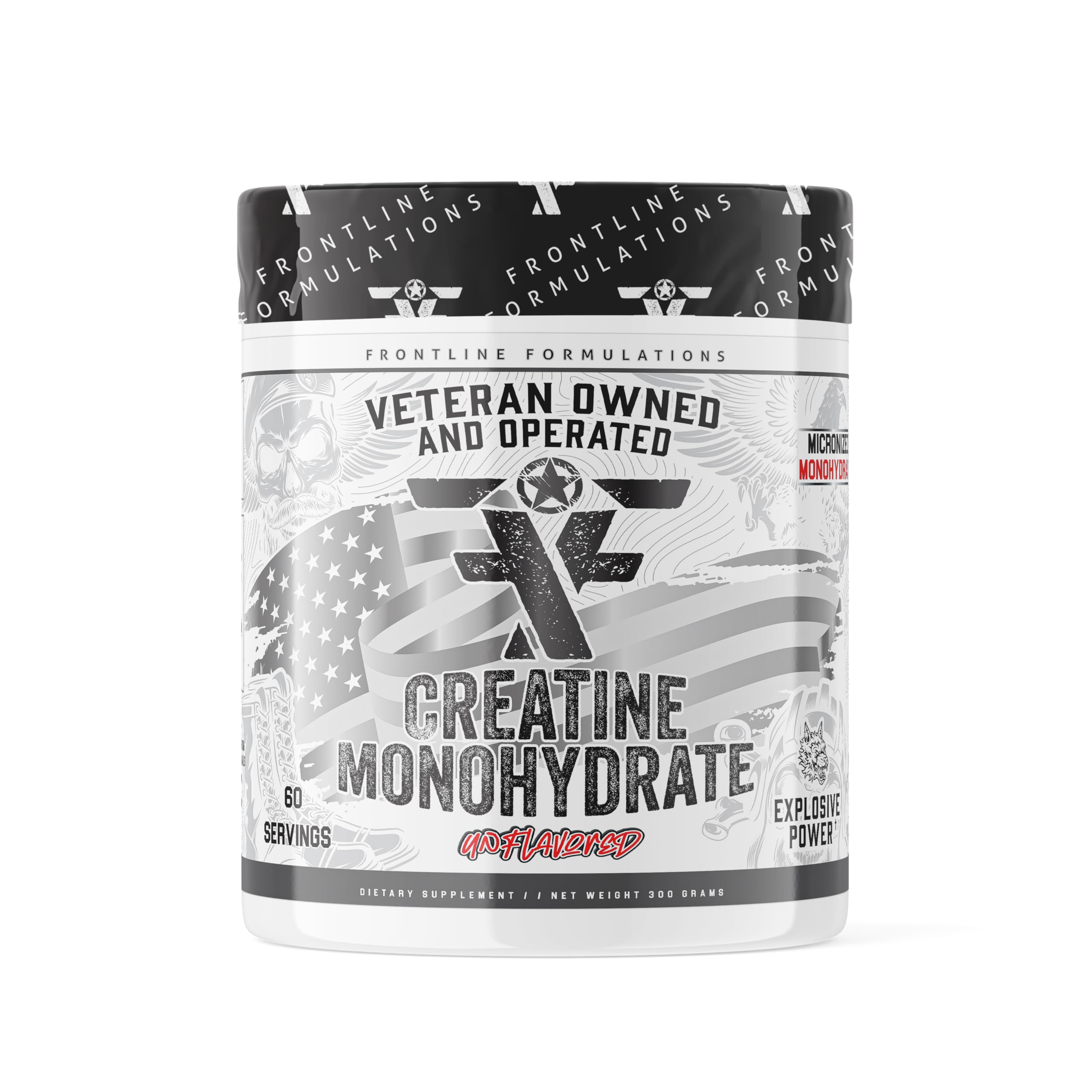 FRONTLINE FORMULATIONS Creatina monohidratada em pó, 300 g