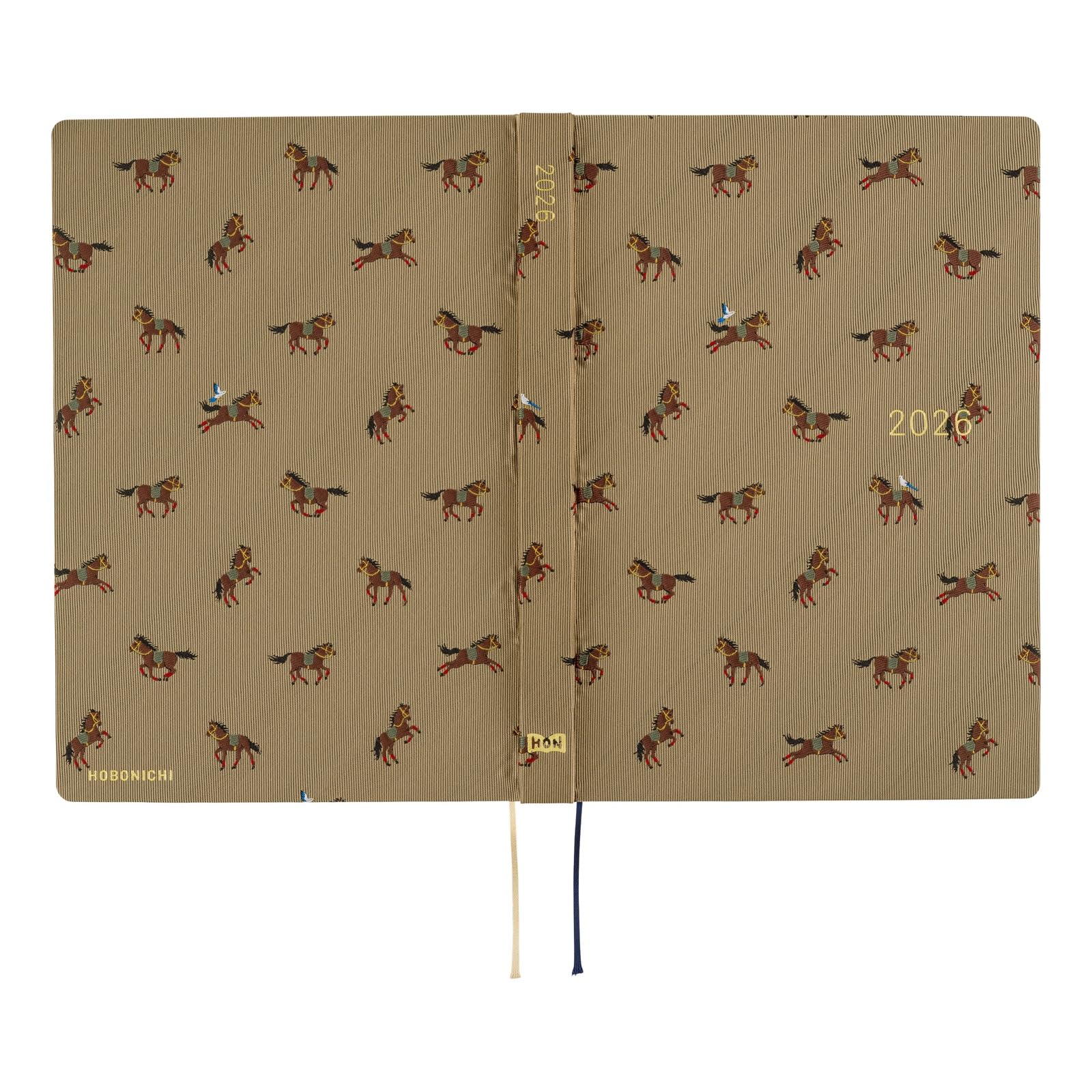 Amazon.co.jp: ほぼ日手帳 2026 HON 英語版 タイ&チーフ/駆ける馬 [A5